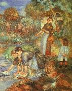 Pierre Renoir Washerwoman France oil painting artist